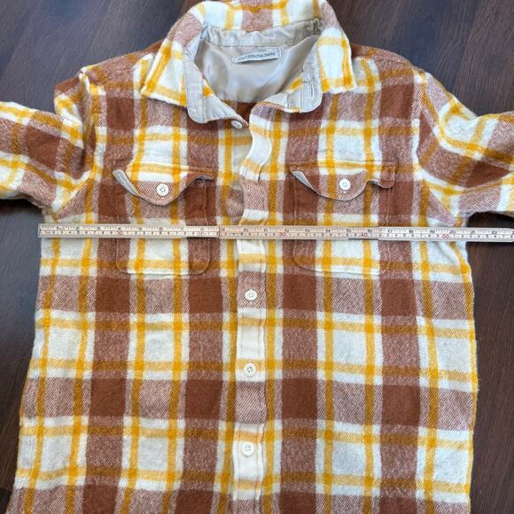 Outerknown Manteco Wool Blanket Shirt Mens XL Brown Flannel Shacket Casual Cozy - Picture 3 of 10